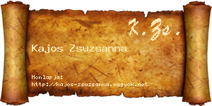 Kajos Zsuzsanna névjegykártya