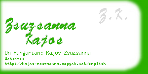 zsuzsanna kajos business card